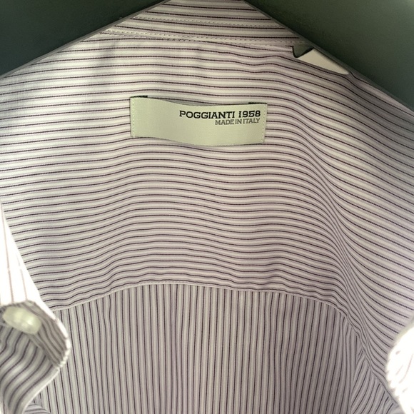 Men’s Size (L) Made In Italy Poggianti 1958 Button up Dress Shirt - Picture 3 of 5